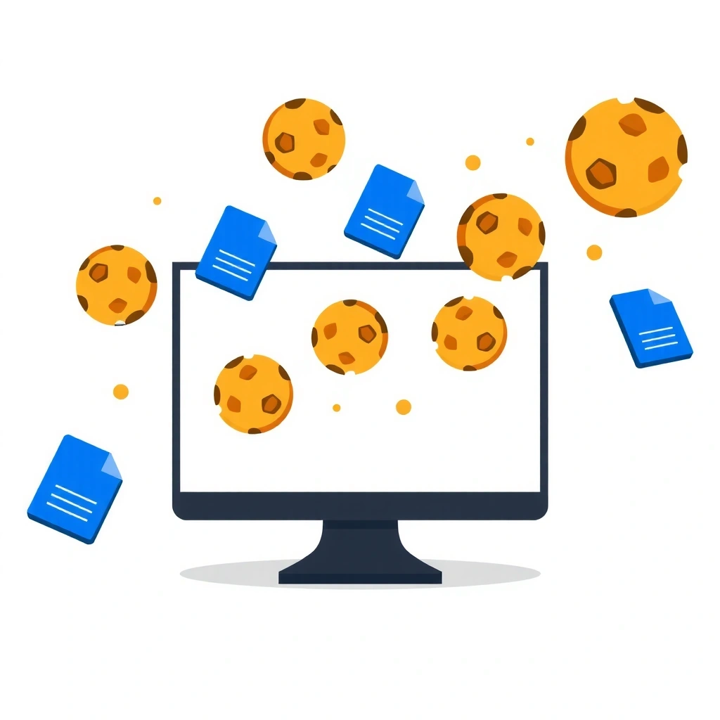 Illustration of cookies representing web browser cookies