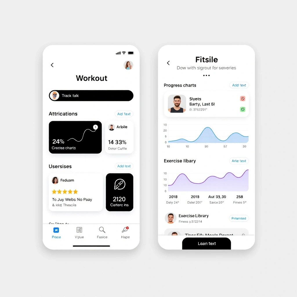 Mobile Fitness App Interface